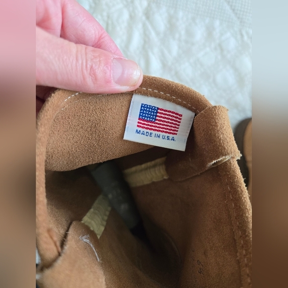 Texas Steer Tan Suede Boots Ranch Western Farm Made in USA | Womens 6.5 - Picture 8 of 10